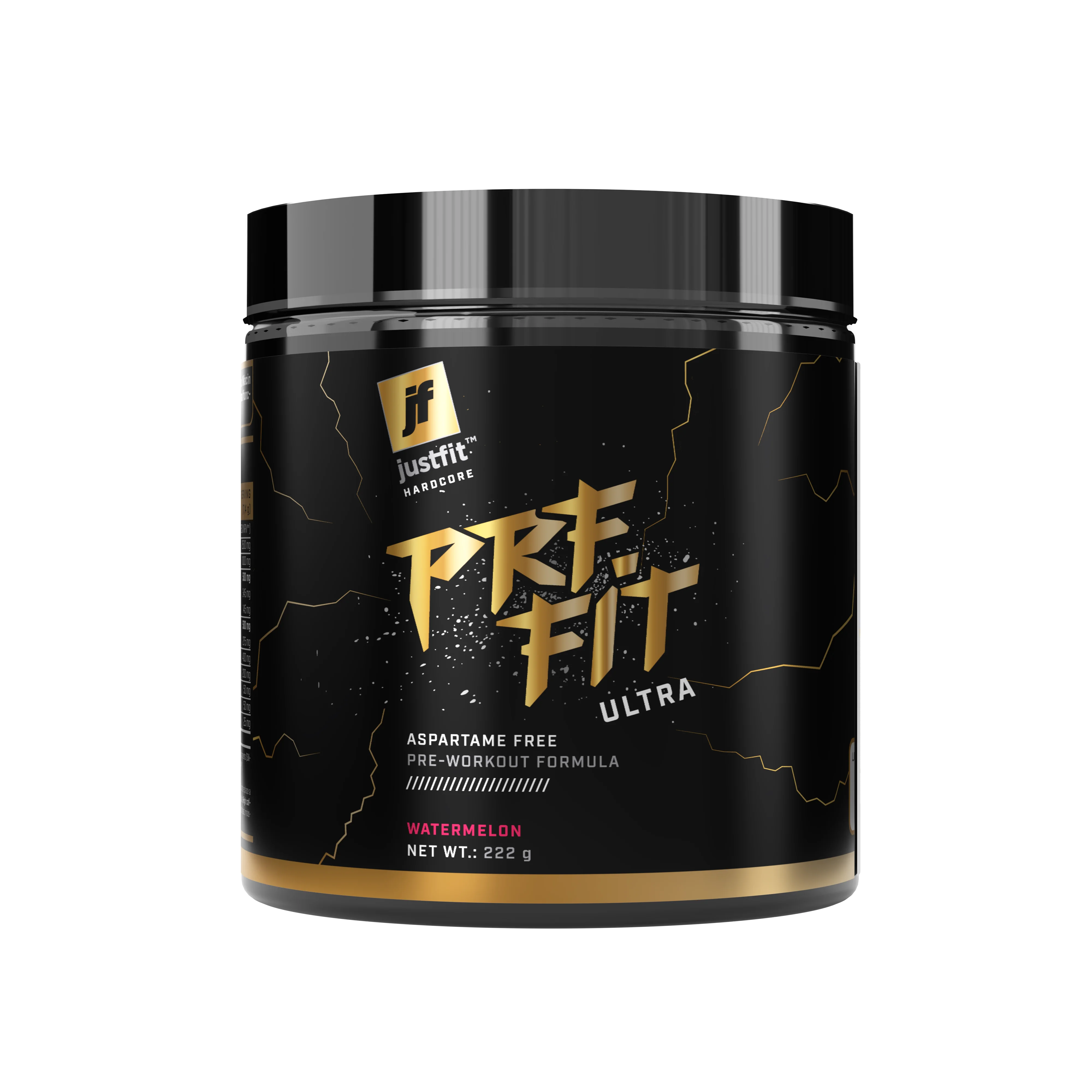 Nutricon24 | JUSTFIT HARDCORE PRE FIT ULTRA 400MG CAFFEINE 222g